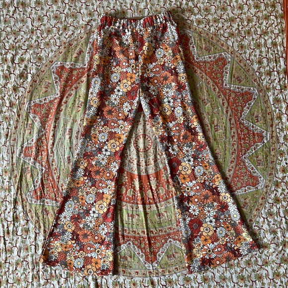 Double Fishman Grateful Dead Bolt SHEIN Pants (Women’s M - Teal/Orange) - Picture 2 of 2